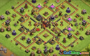 Coc Town Hall 10 Układy i mapy podstawowe - Kopiuj teraz! #12938