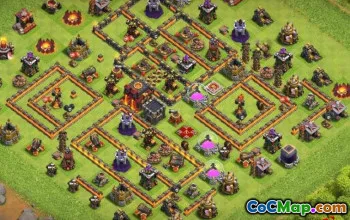 COC टाउन हॉल 10 बेस लेआउट और मैप्स - अब कॉपी करें! #12942