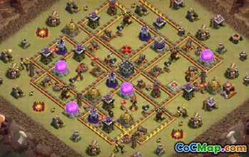 CoC Town Hall 10 Base Layouts & Maps - Copy Now! #14090