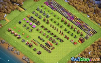 Coc Town Hall 10 기본 레이아웃 및지도 - 지금 복사하십시오! #15541