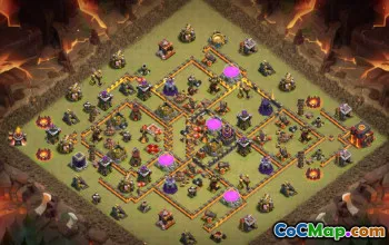 CoC 市政厅 10 基地布局和地图 - 立即复制！第16554章