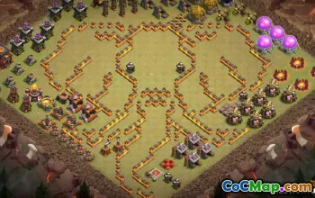 Coc Town Hall 10 Układy i mapy podstawowe: Kopiuj i udostępnij! #13236