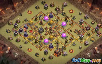 Coc Town Hall 10 Układy podstawowe: mapy i projekty #13859
