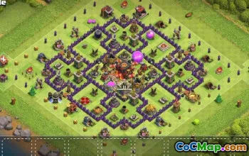 COC Town Hall 10 ბაზის განლაგება: რუქები, მეურნეობა და ტროფის დიზაინი #16132
