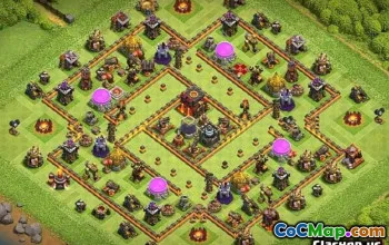 COC市政厅10：农业和奖杯的基本布局和地图＃11343