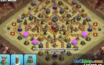 COCタウンホール10ベースレイアウトとホームビレッジ用マップ＃13082