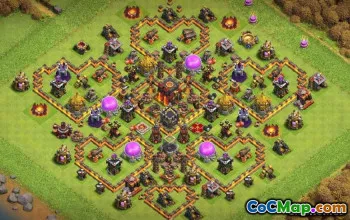 COC Town Hall 10 ბაზის განლაგება: რუქები ომისთვის, მეურნეობისთვის და მეტი #14237