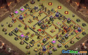 COC市政厅10战争和房屋的基本布局和地图＃13775