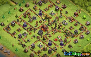 COC市政厅10基本布局：战争与奖杯的地图＃10786