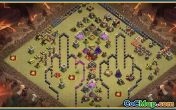 CoC Town Hall 10 Base Layouts & Maps | Funny & Progress Bases #30002