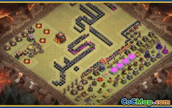 CoC Town Hall 10 Base Layouts & Maps | Funny & Progress Designs #30300