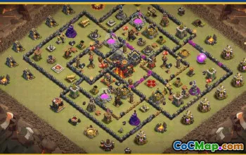 CoC Town Hall 10 Base Layouts & Maps | Home, Farming, Trophy #28459