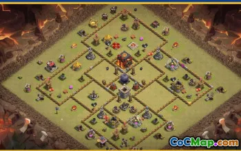 CoC Town Hall 10 Base Layouts & Maps | Home, Trophy, Farming #28108