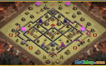 CoC Town Hall 10 Base Layouts & Maps | Home, Trophy, War #30414