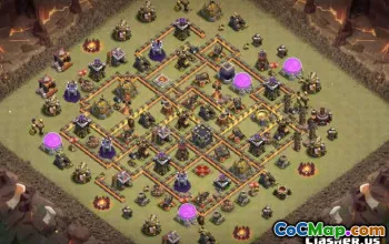 COC市政厅10基本布局和地图|家乡和战争＃9611