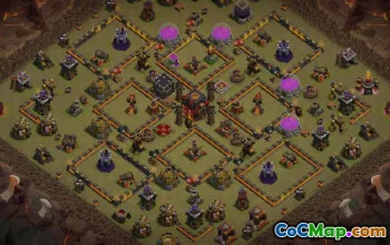 Coc Town Hall 10 Layouts & Maps - Home & War #15277
