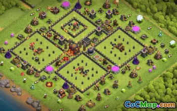 CoC Town Hall 10 Base Layouts & Maps | Homvillager #32822
