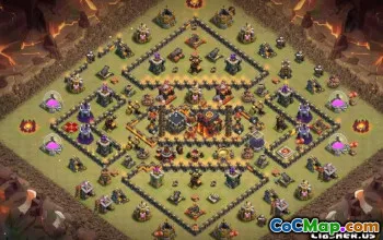 COC市政厅10基本布局：成功的地图和链接＃12121