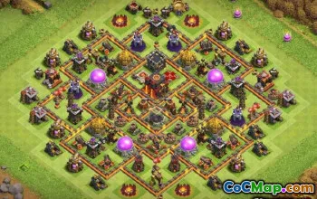 COC Town Hall 10 ბაზის განლაგება: რუქები და ბმულები წარმატებისთვის #13979