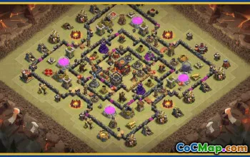 CoC Town Hall 10 Base Layouts & Maps | Trophy, Farming, Home Village #29428