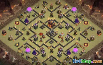 CoC Town Hall 10 Base Layouts & Maps: Trophy & War Bases #15487