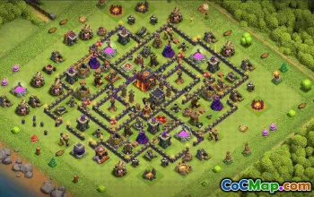 CoC Town Hall 10 Base Layouts & Maps | Trophy & War Defense #33416