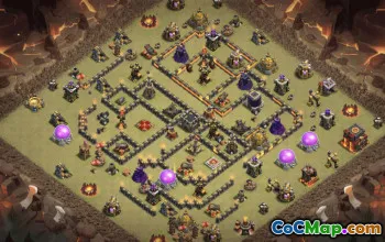 CoC Town Hall 10 Base Layouts & Maps | Trophy & War Defense #33628