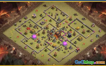 CoC Town Hall 10 Base Layouts & Maps | Trophy, War, Farming #29142