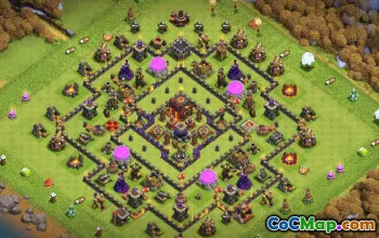CoC Town Hall 10 Base Layouts & Maps | Trophy, War & Farming #32245