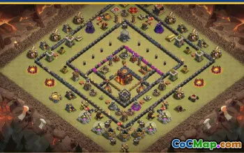 CoC Town Hall 10 Base Layouts & Maps | Trophy, War, Home Village #29764