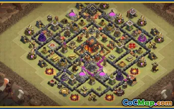 CoC Town Hall 10 Base Layouts & Maps | Trophy, War, Home Village #29999