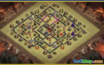 CoC Town Hall 10 Base Layouts & Maps | War, Home, Trophy, Farming #28982