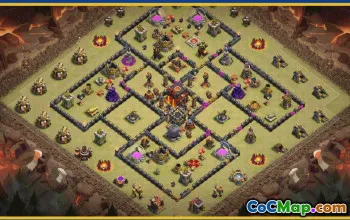 CoC Town Hall 10 Base Layouts & Maps | War, Trophy, Farming #29541