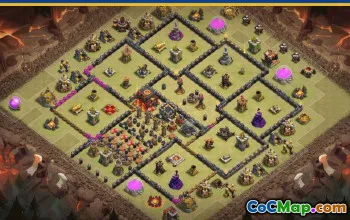 CoC Town Hall 10 Base Layouts & Maps | War, Trophy, Home Village #28058