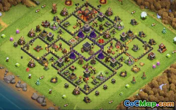 CoC Town Hall 10 Base Layouts & Maps | War, Trophy, Home Village #32164