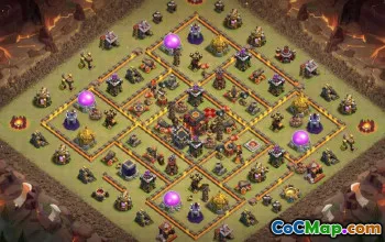 COC Town Hall 10 ბაზის განლაგება: Trophy & Farming Maps #14804