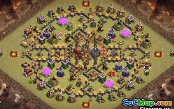 COC市政厅10基本布局：战争，混合和更多地图＃12211