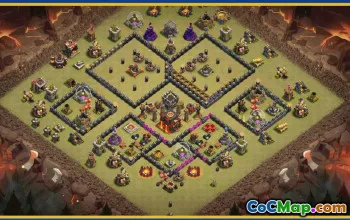 CoC Town Hall 10 Base Layouts & War Maps | Copy & Download #28980