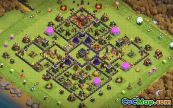 CoC Town Hall 10 Base Layouts & War Maps | Copy & Download #32242