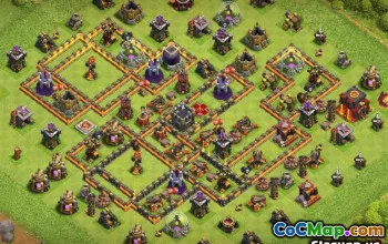 COC市政厅10基本布局和战争地图 - 立即复制！ ＃12591