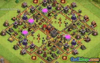 COC市政厅10基本布局：战争地图与家乡＃12545