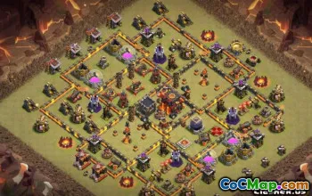 COC市政厅10基本布局：战争，奖杯和农业＃10006
