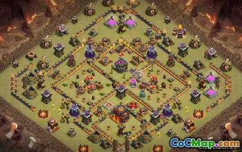 COC市政厅10基本布局：战争，奖杯和家庭地图＃10869