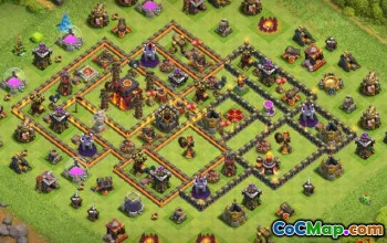 Primăria COC 10 machete de bază | Hărți de război, trofeu și acasă #13351