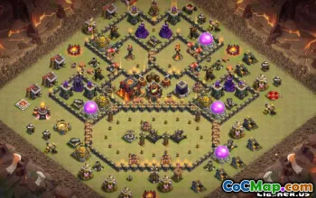 Primăria COC 10 machete de bază: război, trofeu și hărți de acasă #13446