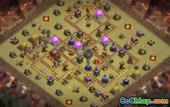 COC市政厅10基本布局|战争，奖杯和家乡＃10409