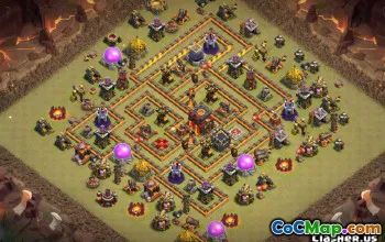 COC市政厅10基本布局：战争，奖杯和家乡＃10601