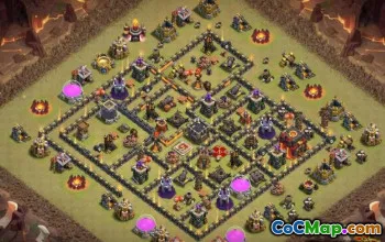 COC市政厅10基本布局：战争，奖杯和家乡＃11007