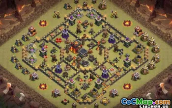 COC市政厅10基本布局：战争，奖杯和家乡＃11260