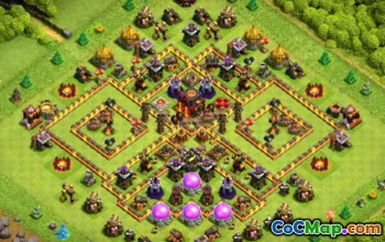 COC市政厅10基本布局：战争，奖杯和家乡＃11854